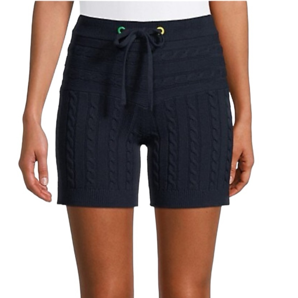 STAUD Arden Cable-Knit Drawstring Shorts